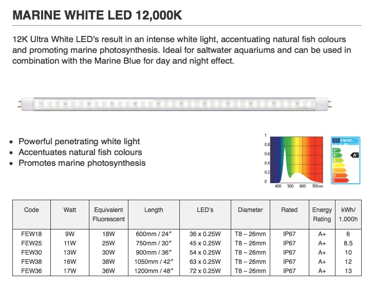Arcadia Marine White LED 12000K